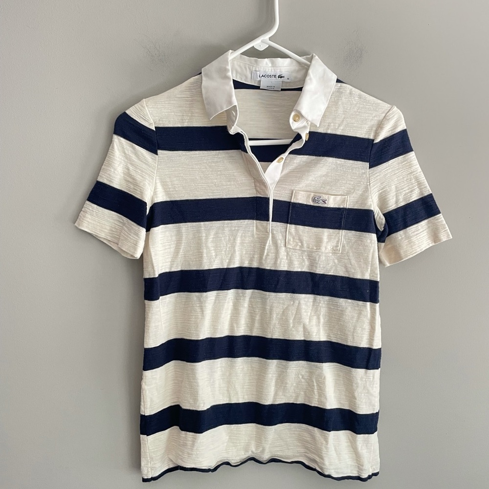 LACOSTE Stripped polo